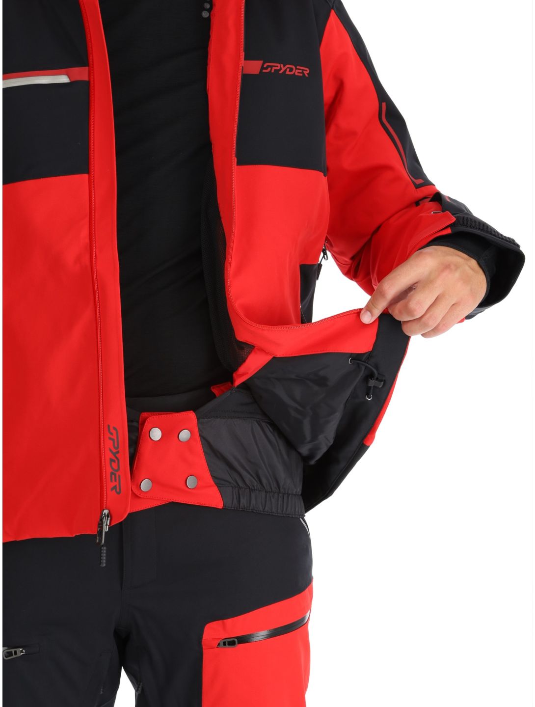 Spyder, Titan veste de ski hommes Spyder Red noir, rouge 