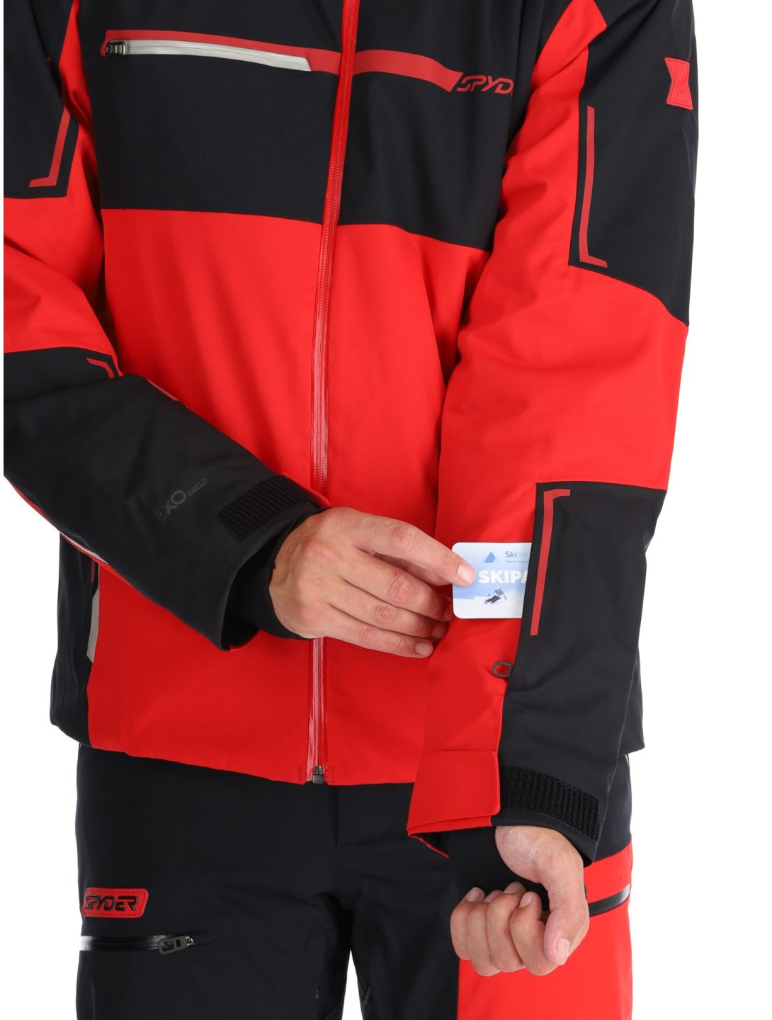 Spyder, Titan veste de ski hommes Spyder Red noir, rouge 