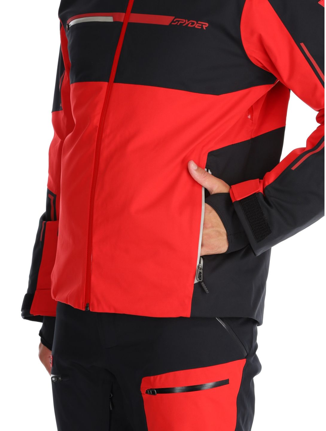 Spyder, Titan veste de ski hommes Spyder Red noir, rouge 