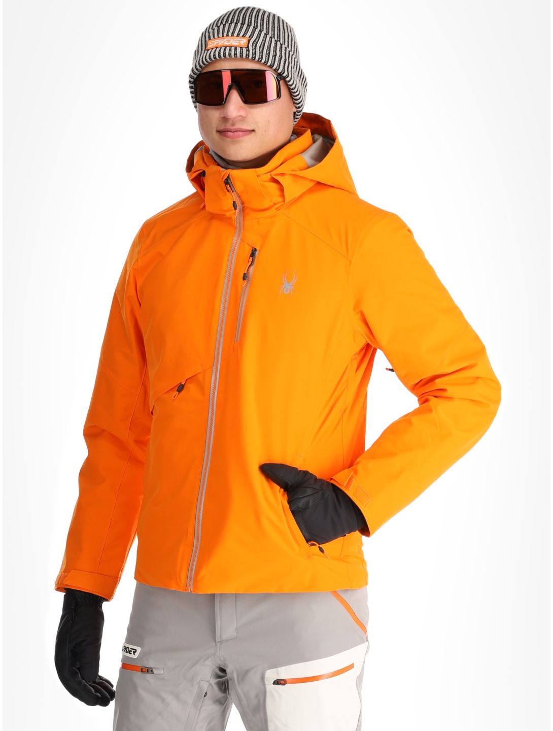 Spyder, Tripoint veste de ski hommes Orange Shock noir 