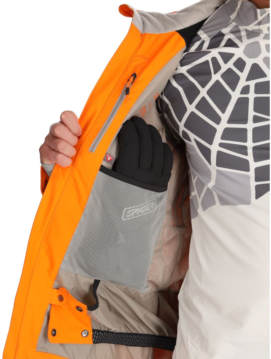 Spyder, Tripoint veste de ski hommes Orange Shock noir 