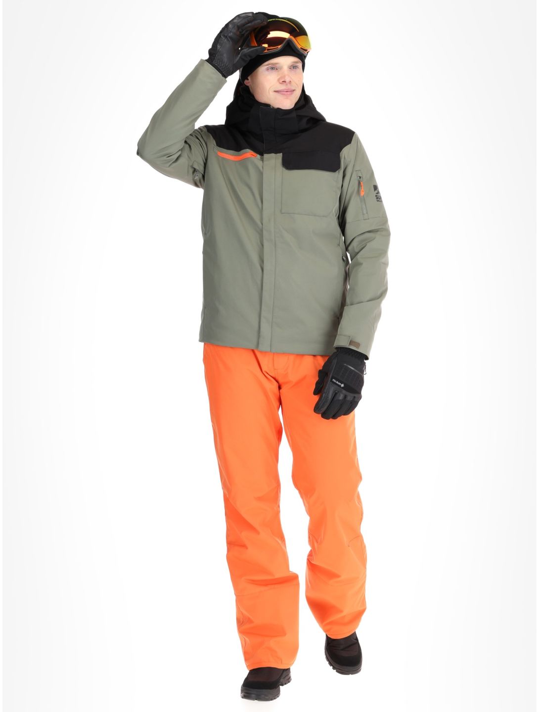 Sun Valley, Distors veste de ski hommes Kaki noir, vert 