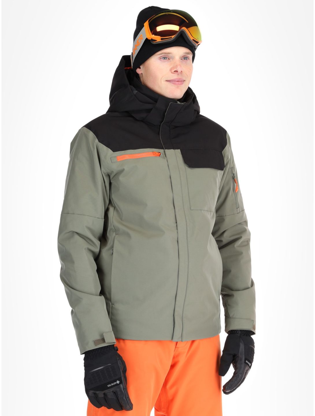 Sun Valley, Distors veste de ski hommes Kaki noir, vert 