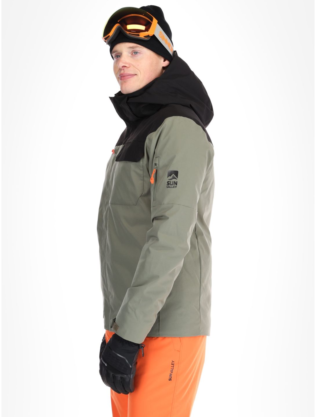 Sun Valley, Distors veste de ski hommes Kaki noir, vert 