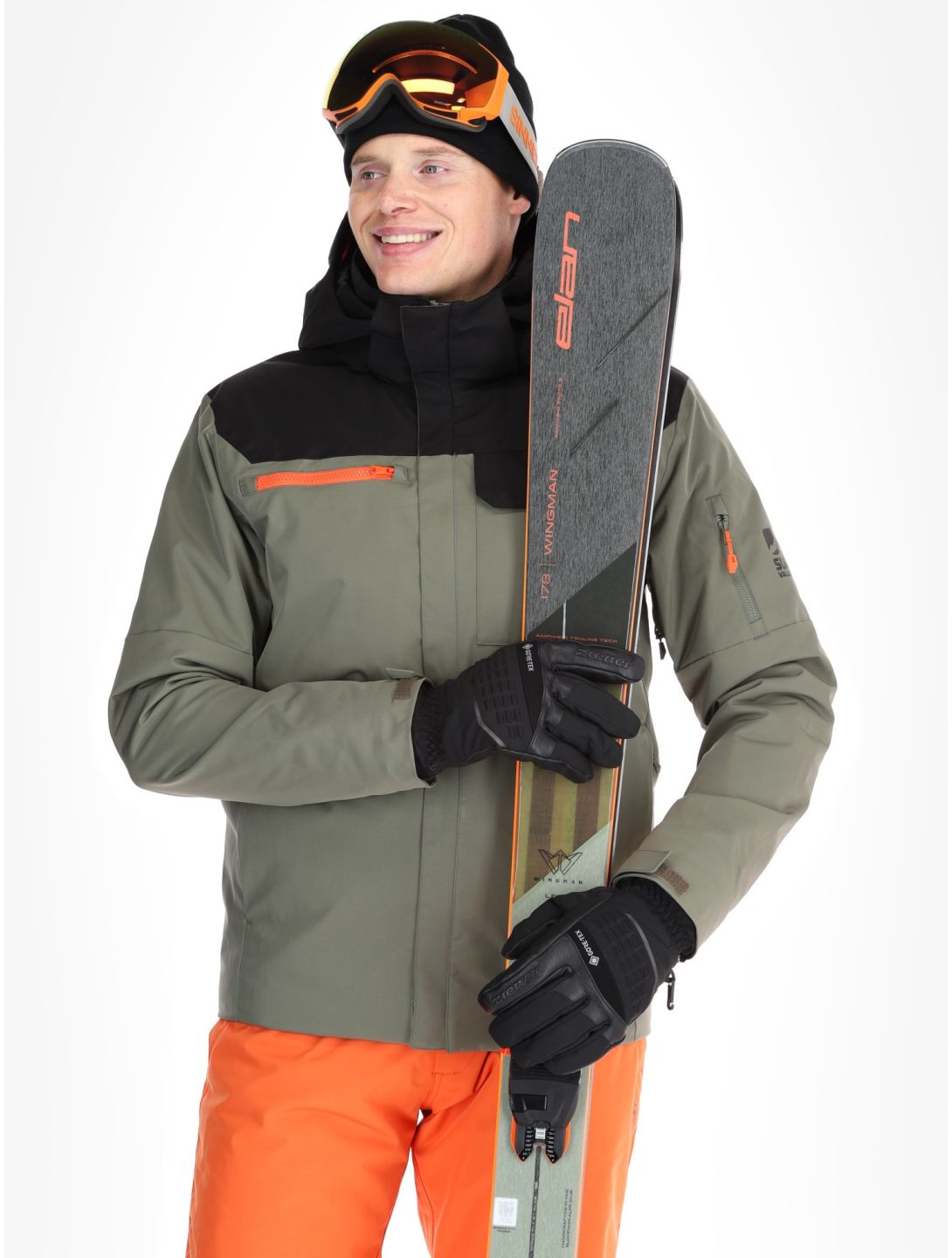 Sun Valley, Distors veste de ski hommes Kaki noir, vert 