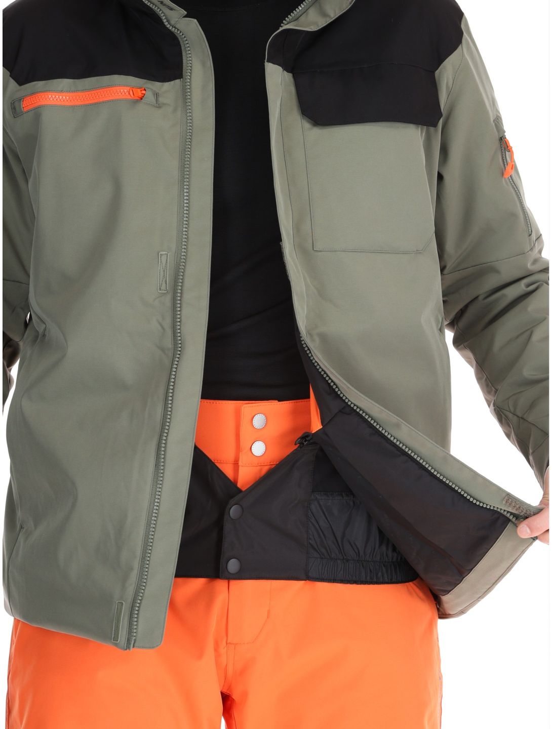 Sun Valley, Distors veste de ski hommes Kaki noir, vert 