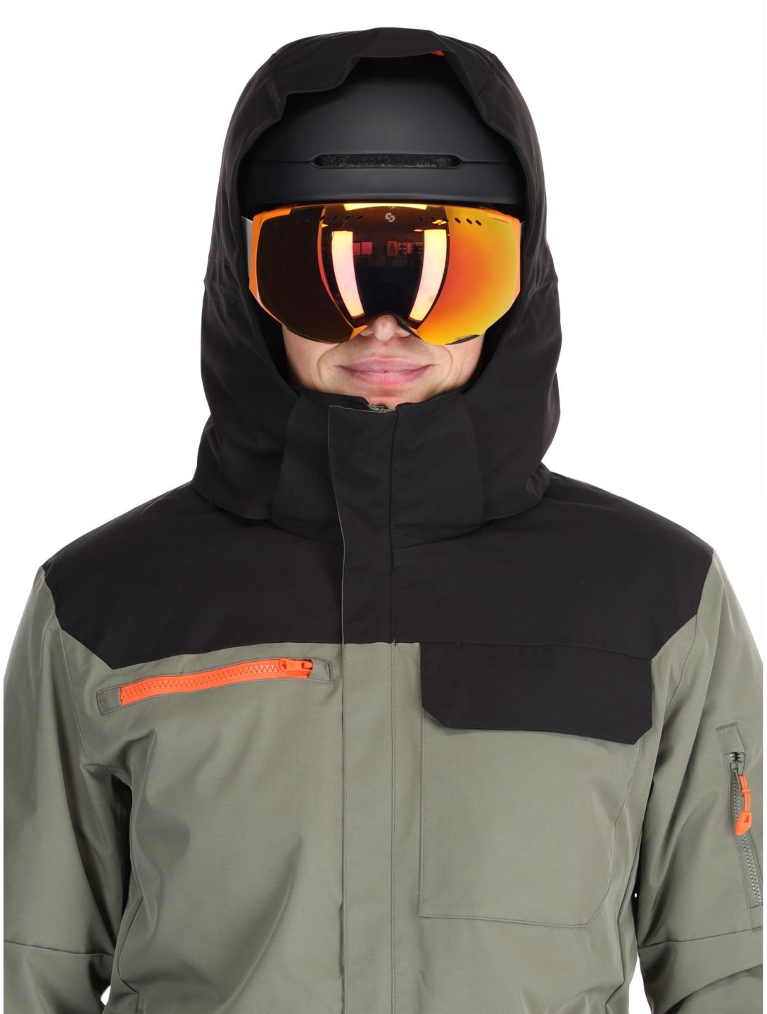 Sun Valley, Distors veste de ski hommes Kaki noir, vert 