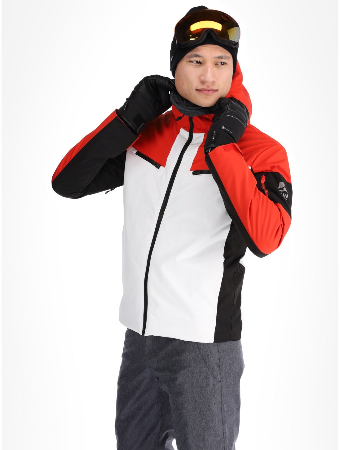 Sun Valley, Draggo veste de ski hommes Blanc blanc, rouge 