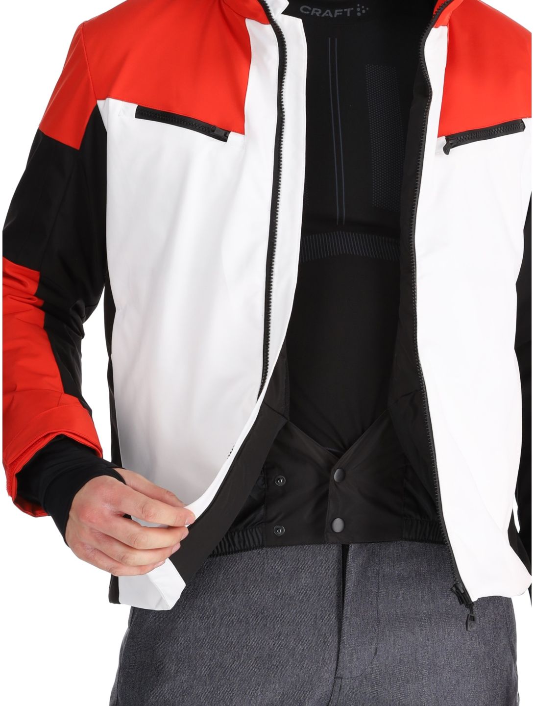 Sun Valley, Draggo veste de ski hommes Blanc blanc, rouge 