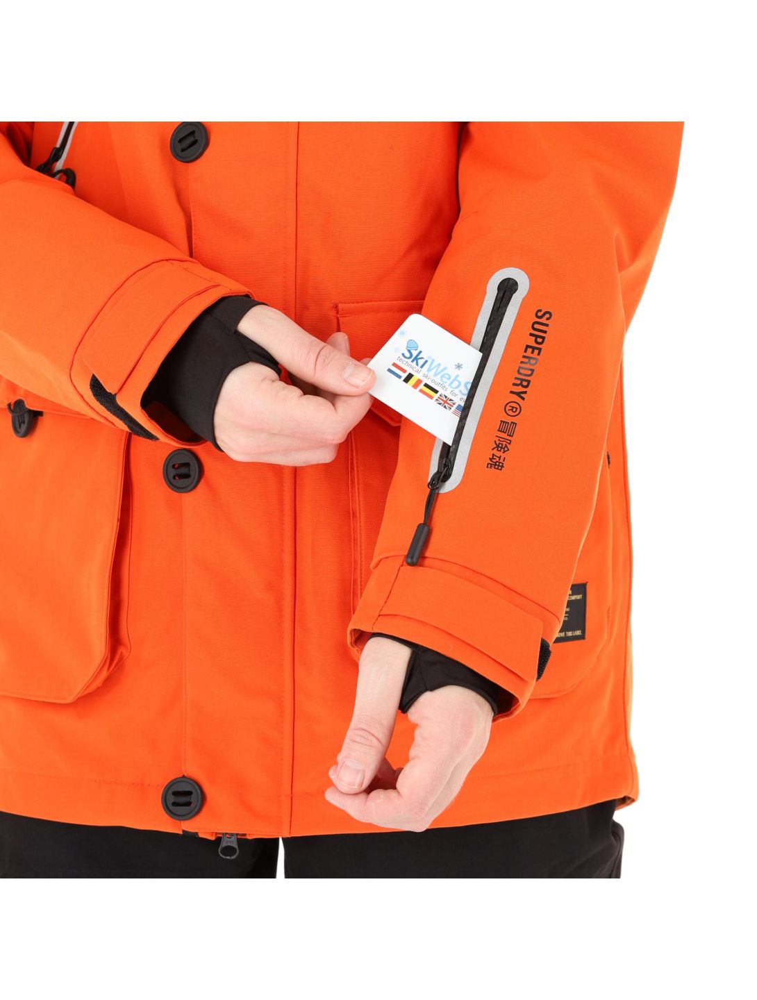 Superdry, Freestyle Jacket veste de ski hommes havana orange 