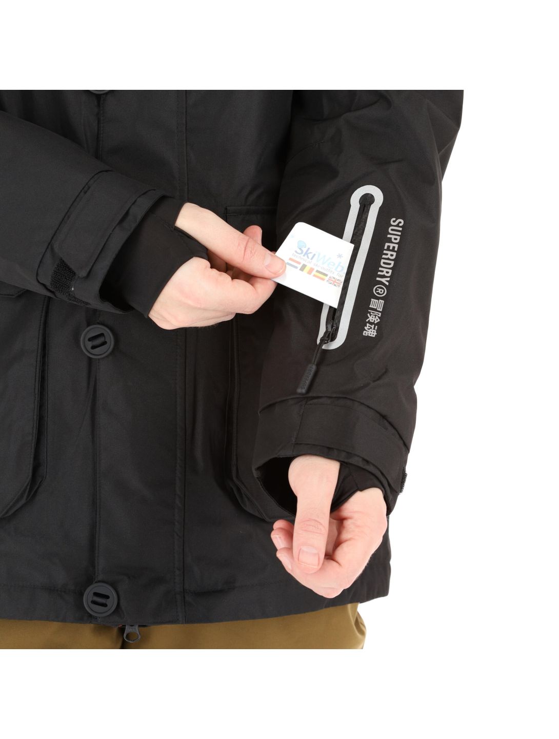 Superdry, Freestyle Jacket veste de ski hommes noir 