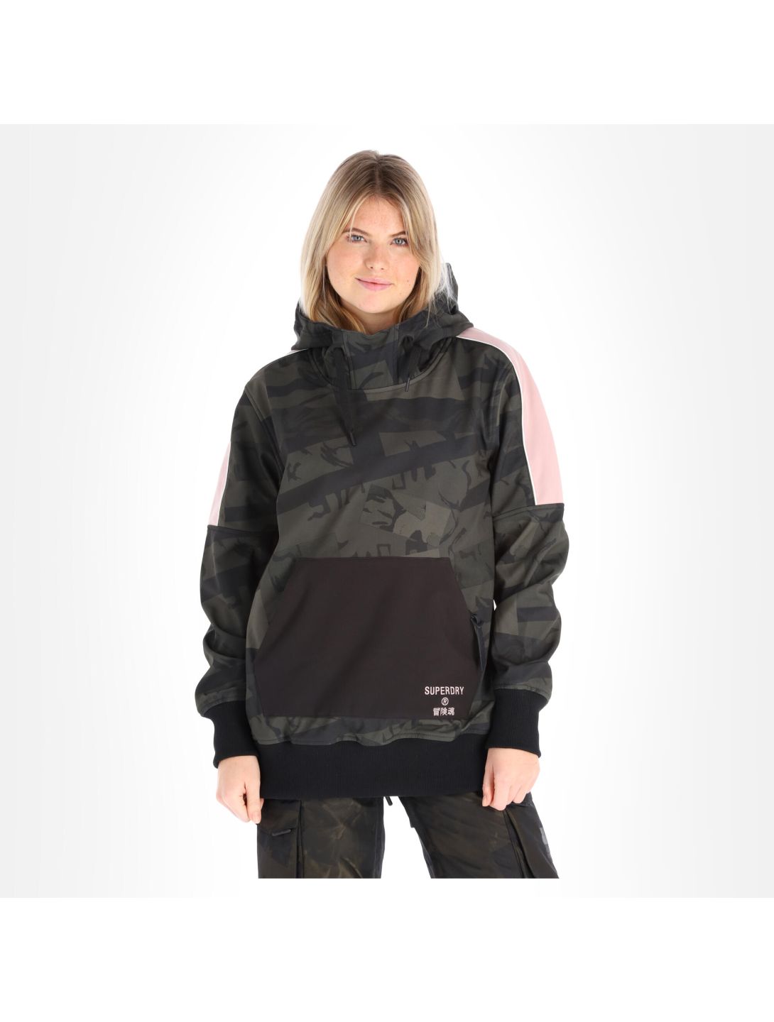 Superdry, Freestyle Tech Overhead anorak d'hiver femmes camo vert 