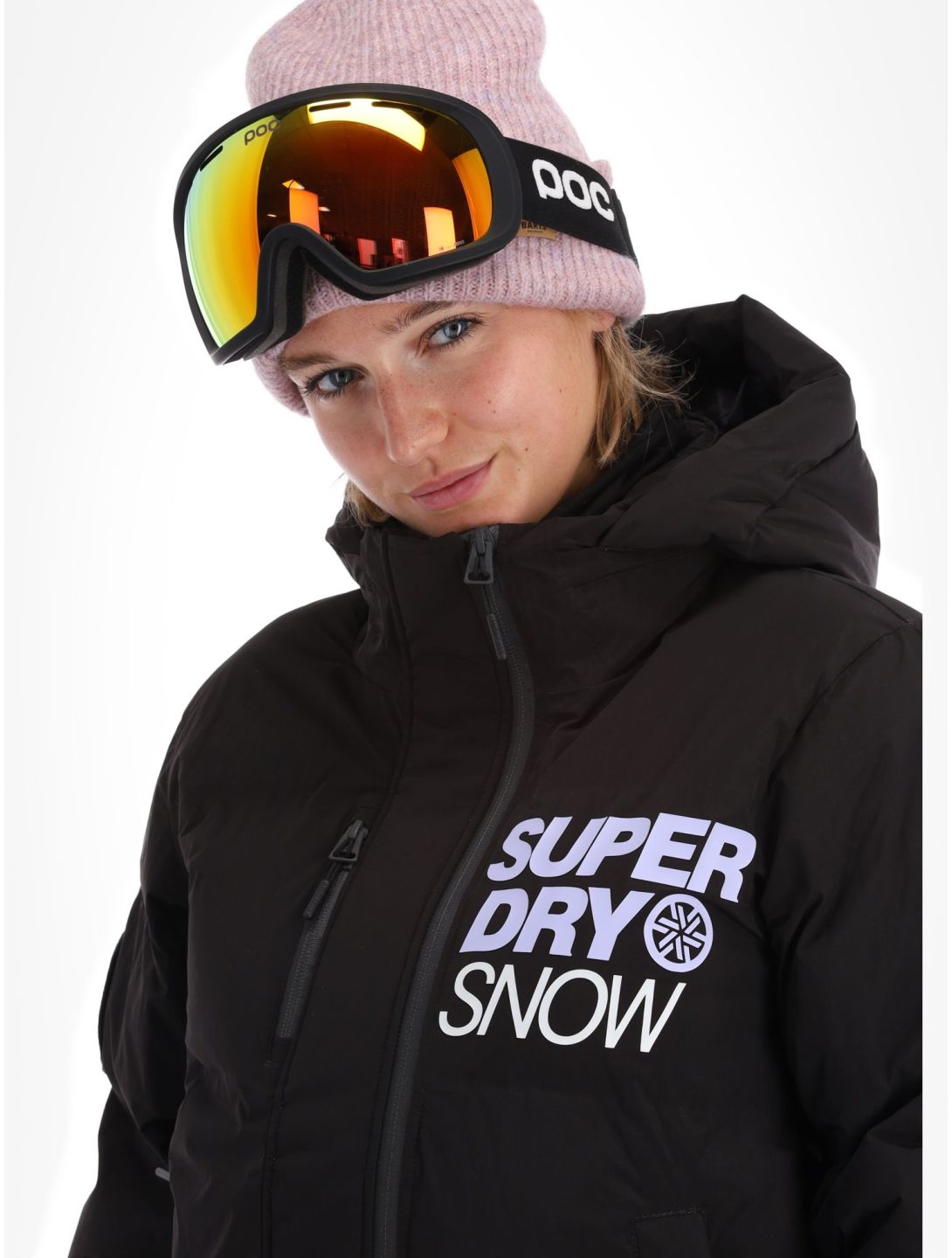 Superdry, Ski Boxy Puffer veste de ski femmes Black noir 