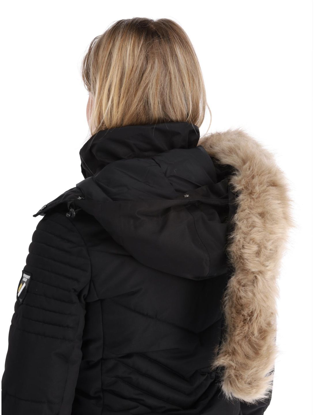 Superdry, Ski Luxe Puffer veste de ski femmes Black noir 