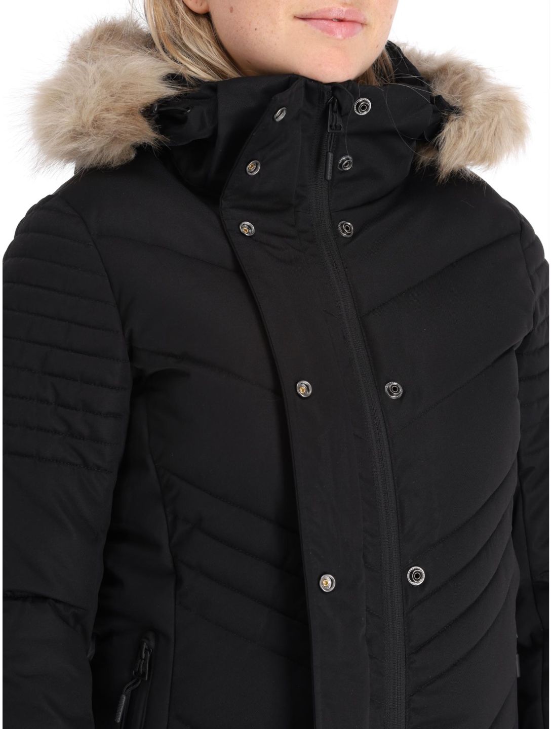 Superdry, Ski Luxe Puffer veste de ski femmes Black noir 