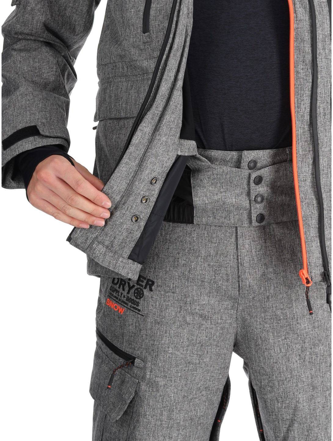 Superdry, Ski Peak Rescue veste de ski hommes Dark Grey Marl gris 