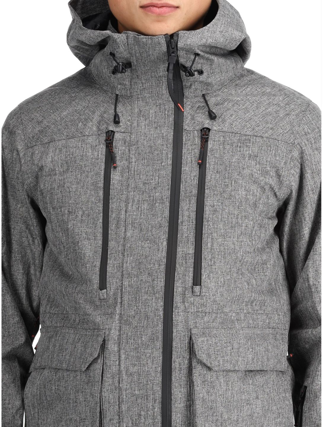 Superdry, Ski Peak Rescue veste de ski hommes Dark Grey Marl gris 