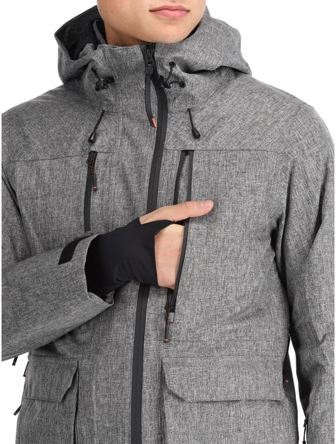 Superdry, Ski Peak Rescue veste de ski hommes Dark Grey Marl gris 