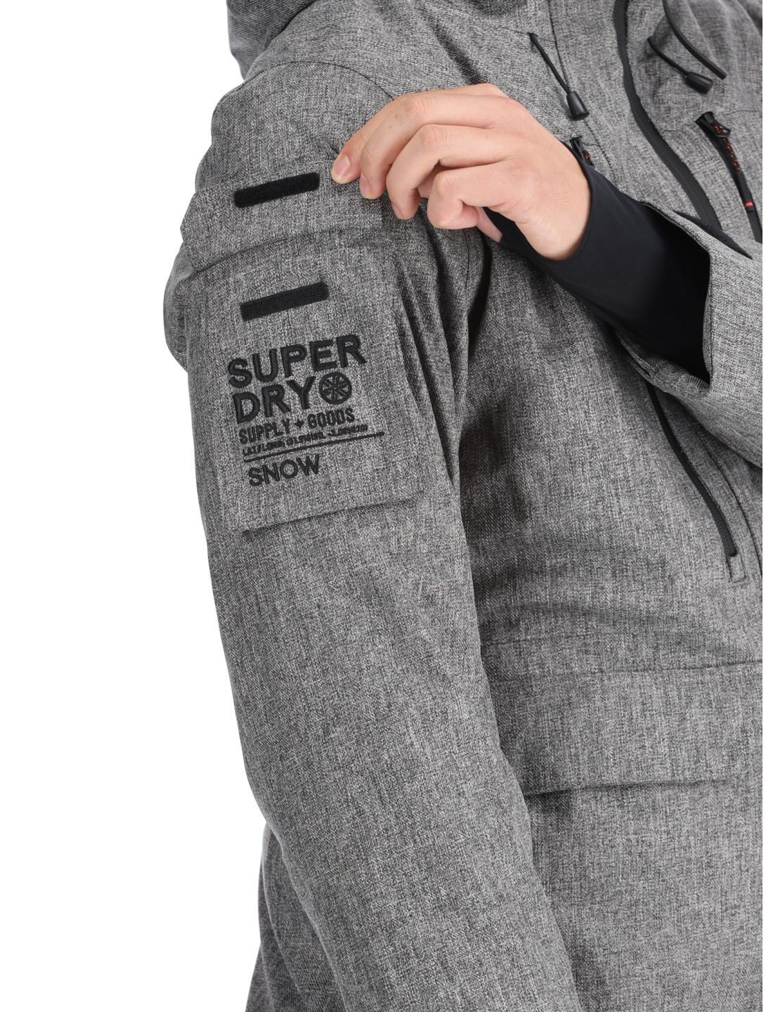 Superdry, Ski Peak Rescue veste de ski hommes Dark Grey Marl gris 