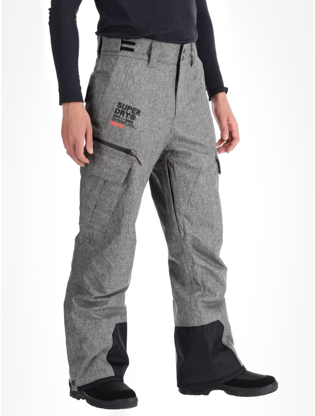 Superdry, Ski Peak Rescue pantalon de ski hommes Dark Grey Marl gris 