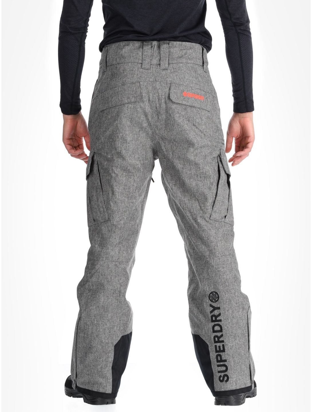 Superdry, Ski Peak Rescue pantalon de ski hommes Dark Grey Marl gris 