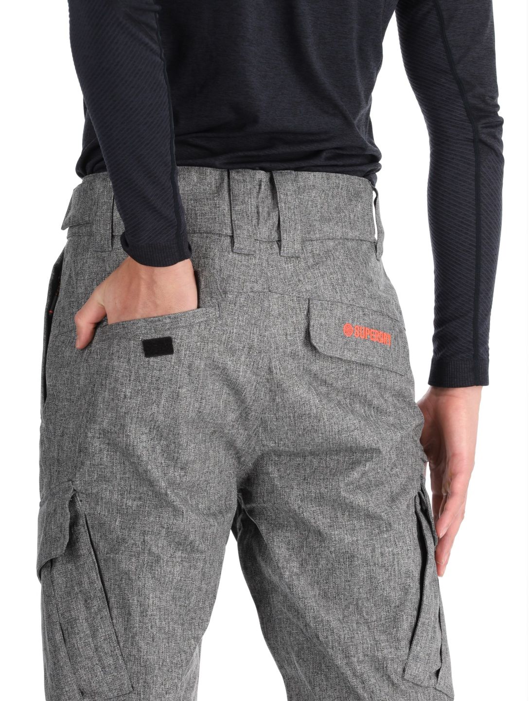 Superdry, Ski Peak Rescue pantalon de ski hommes Dark Grey Marl gris 