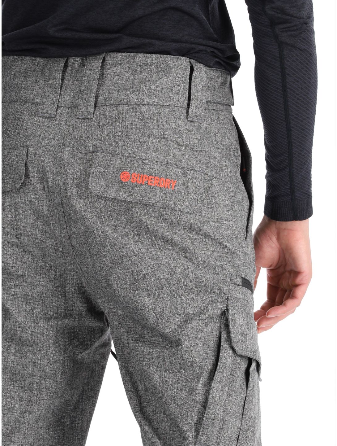 Superdry, Ski Peak Rescue pantalon de ski hommes Dark Grey Marl gris 