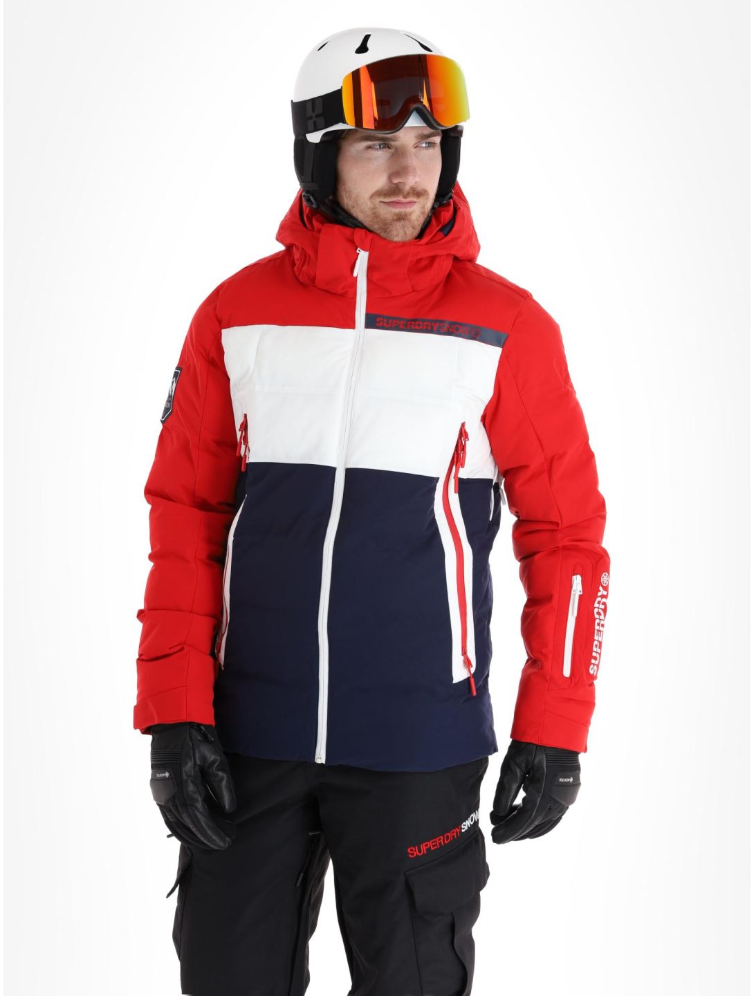 Superdry, Ski Radar Pro Puffer veste de ski hommes Rich Navy bleu 