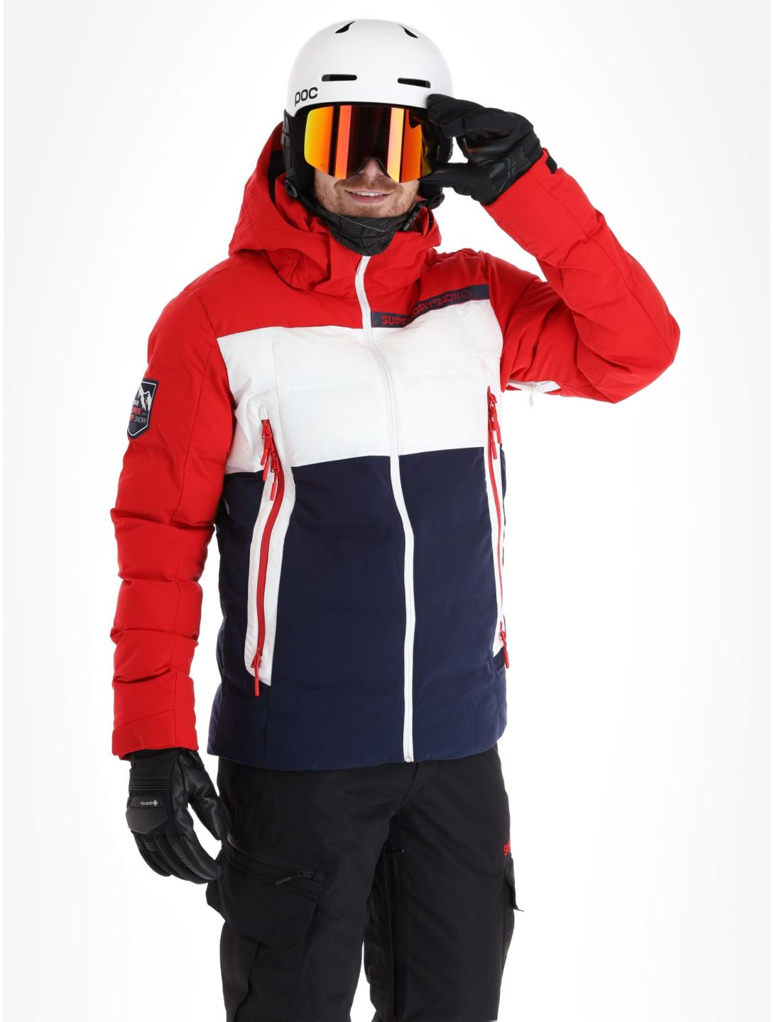 Superdry, Ski Radar Pro Puffer veste de ski hommes Rich Navy bleu 