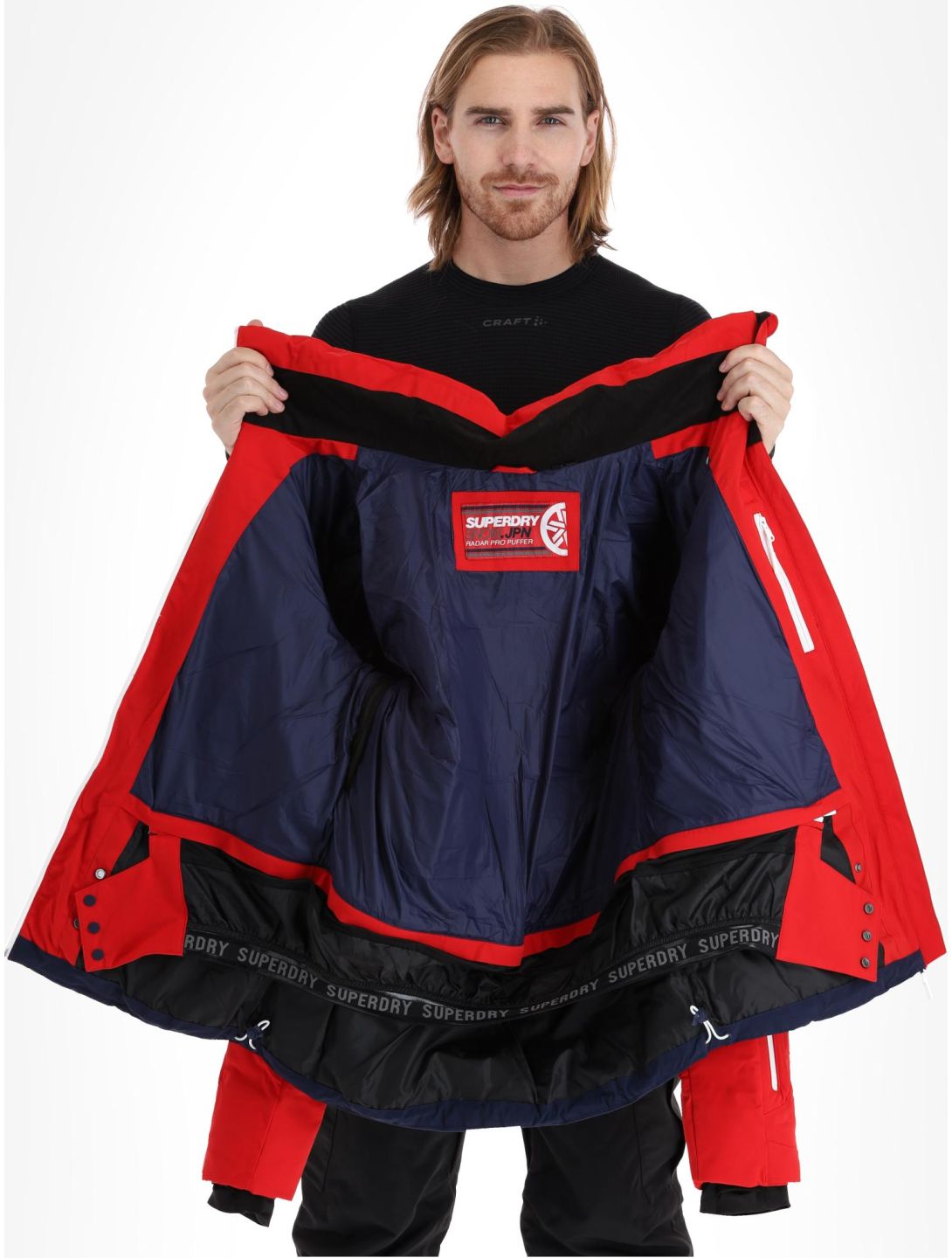 Superdry, Ski Radar Pro Puffer veste de ski hommes Rich Navy bleu 