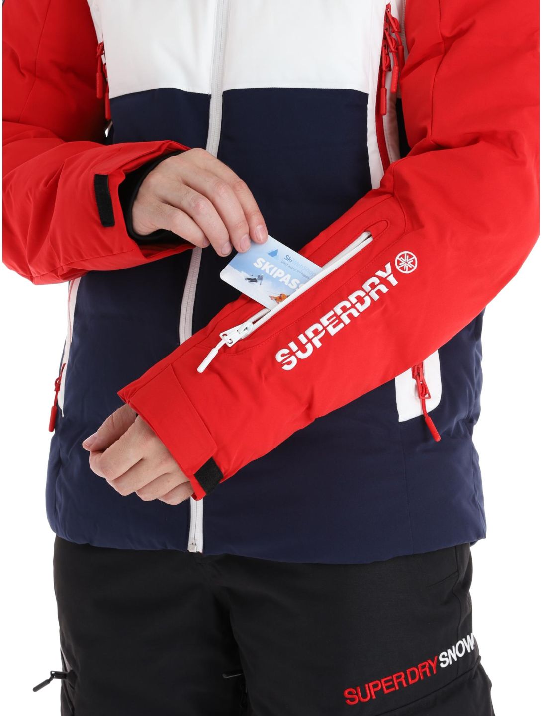 Superdry, Ski Radar Pro Puffer veste de ski hommes Rich Navy bleu 