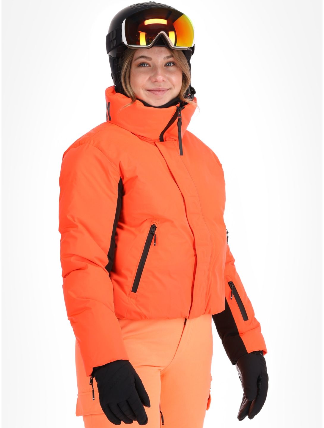 Superdry, Ski Slalom Puffer veste de ski femmes Volcanic Coral rose 