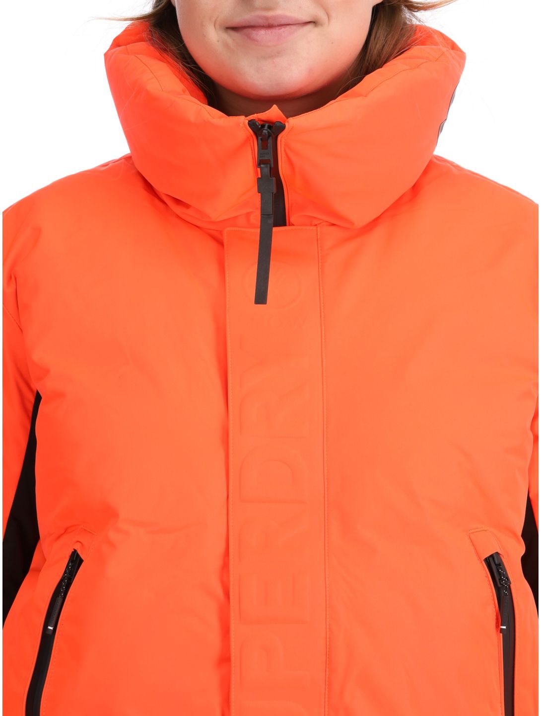 Superdry, Ski Slalom Puffer veste de ski femmes Volcanic Coral rose 