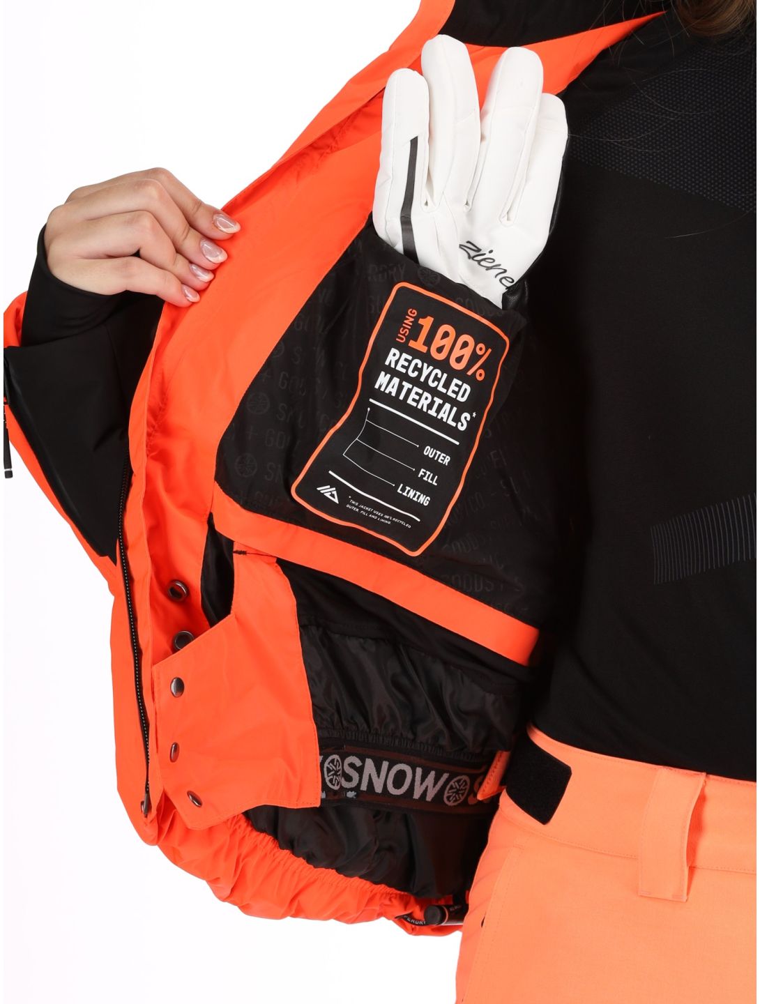 Superdry, Ski Slalom Puffer veste de ski femmes Volcanic Coral rose 