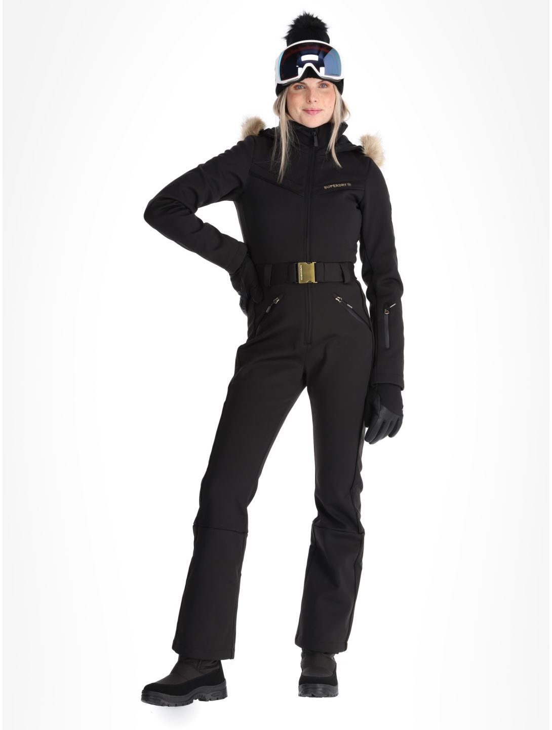 Superdry, Ski Suit combinaison de ski femmes Black noir 