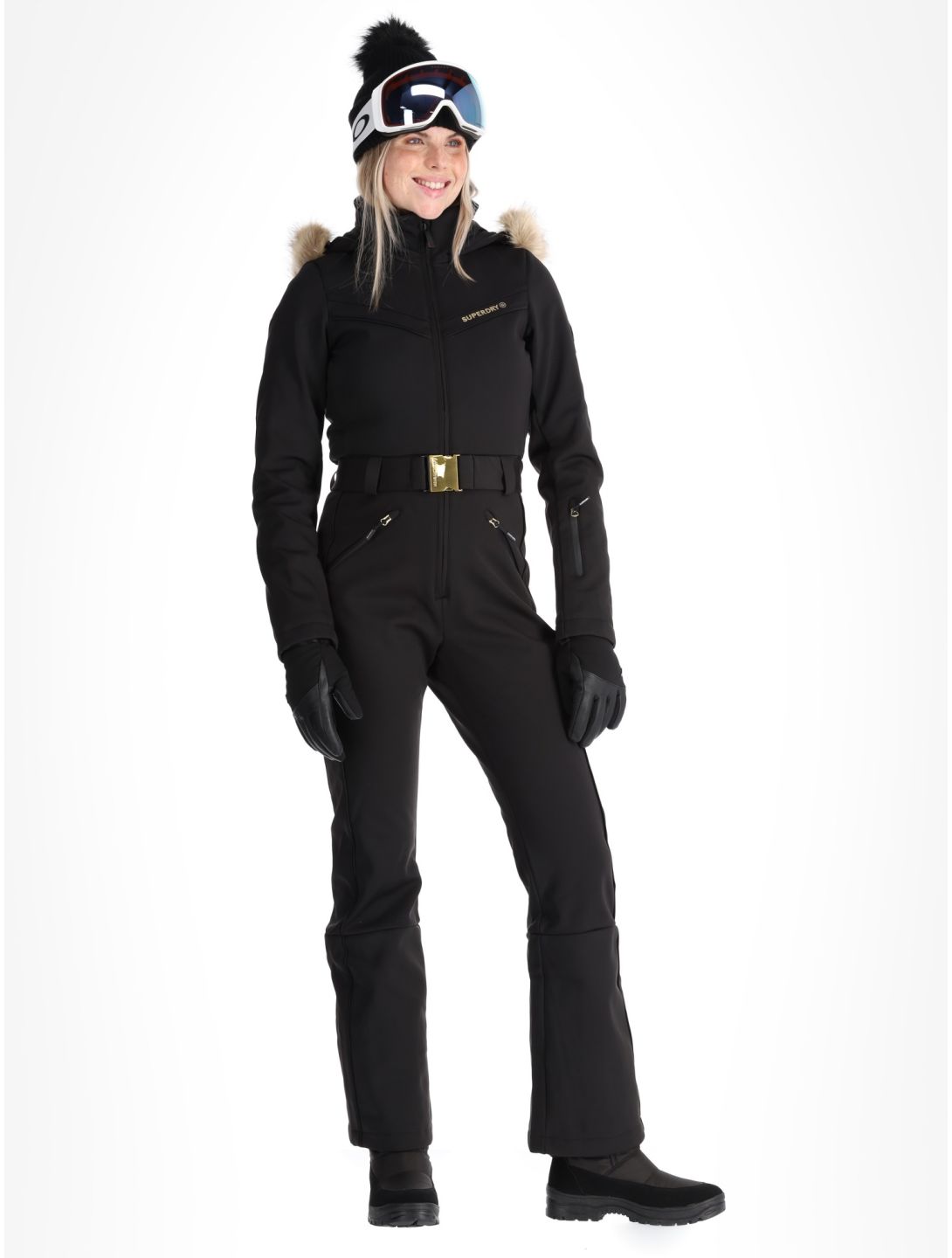 Superdry, Ski Suit combinaison de ski femmes Black noir 