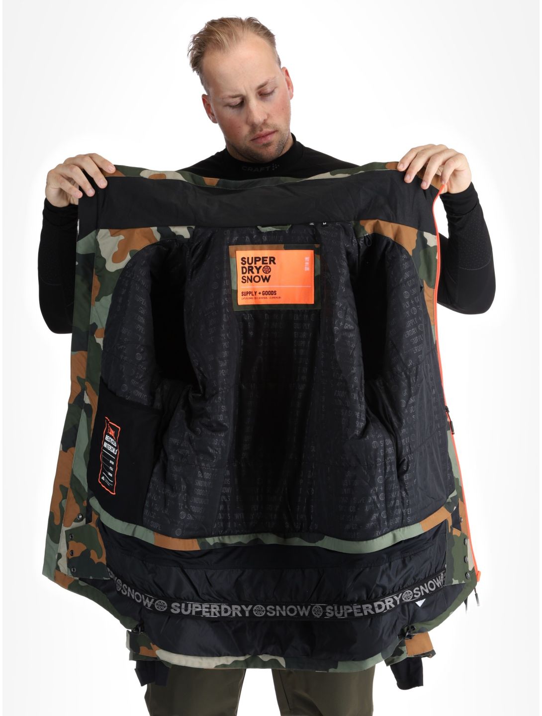 Superdry, Ski Ultimate Rescue veste de ski hommes Troops Camo Green multicolore, vert 