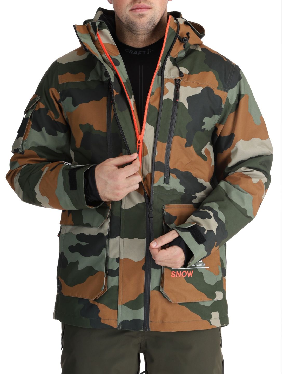 Superdry, Ski Ultimate Rescue veste de ski hommes Troops Camo Green multicolore, vert 