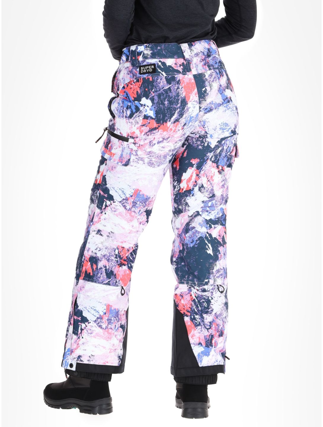 Superdry, Ski Ultimate Rescue pantalon de ski femmes Mountain Mesh Purple multicolore, violet 