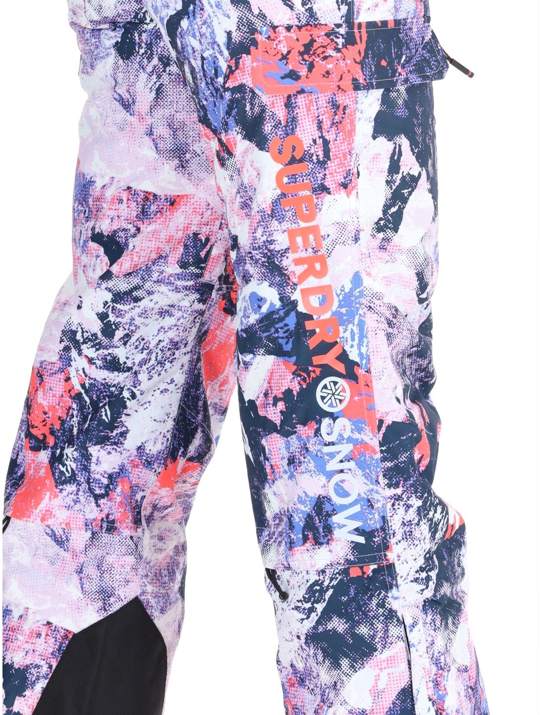 Superdry, Ski Ultimate Rescue pantalon de ski femmes Mountain Mesh Purple multicolore, violet 