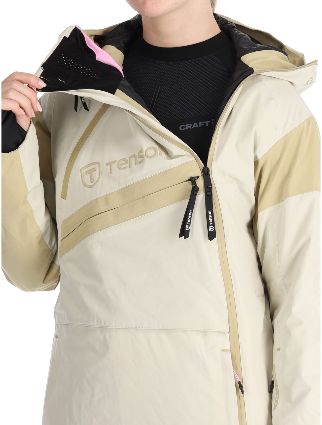 Tenson, Aerismo JackoRak veste de ski femmes Light Beige beige 