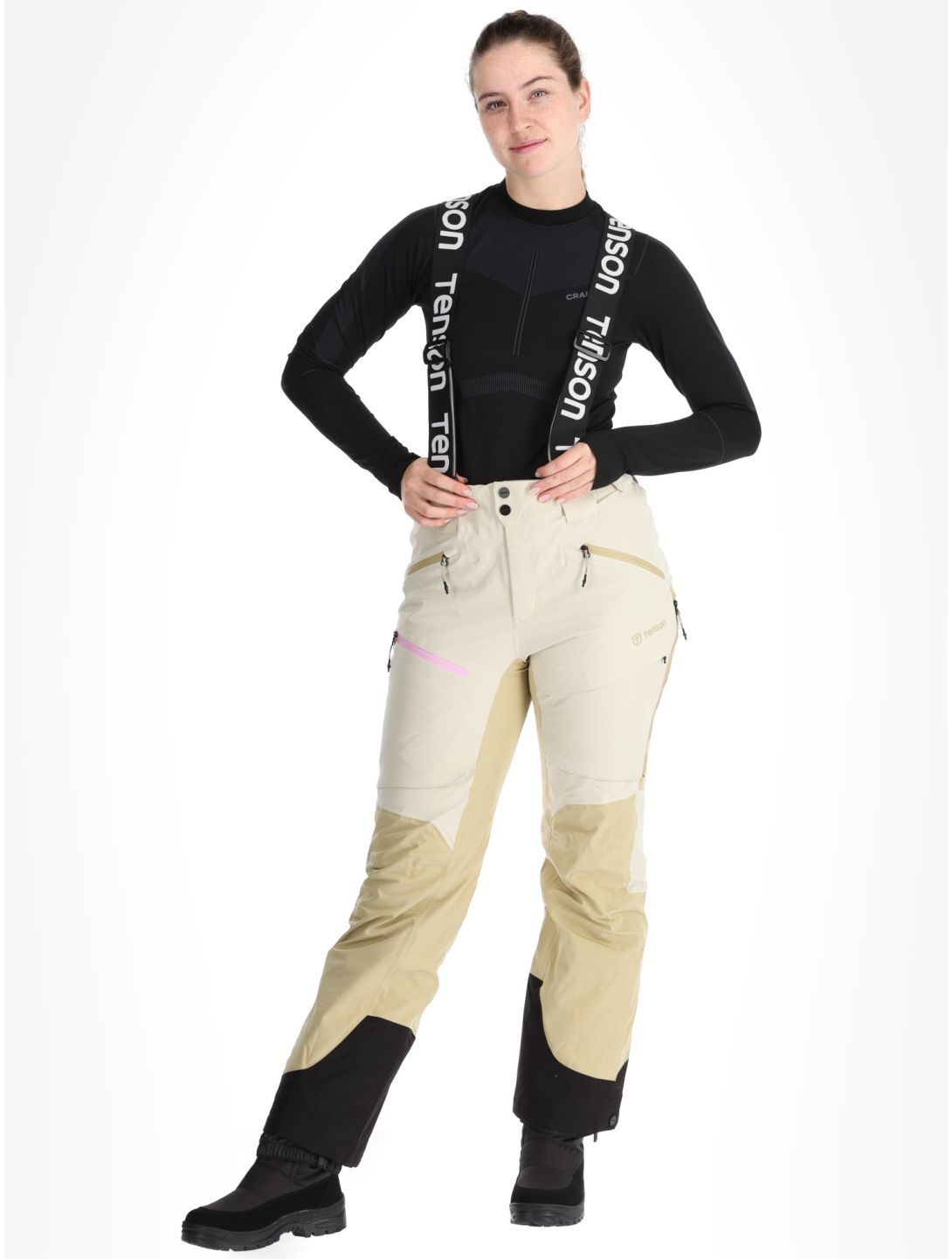 Tenson, Aerismo Ski pantalon de ski femmes Light Beige beige 