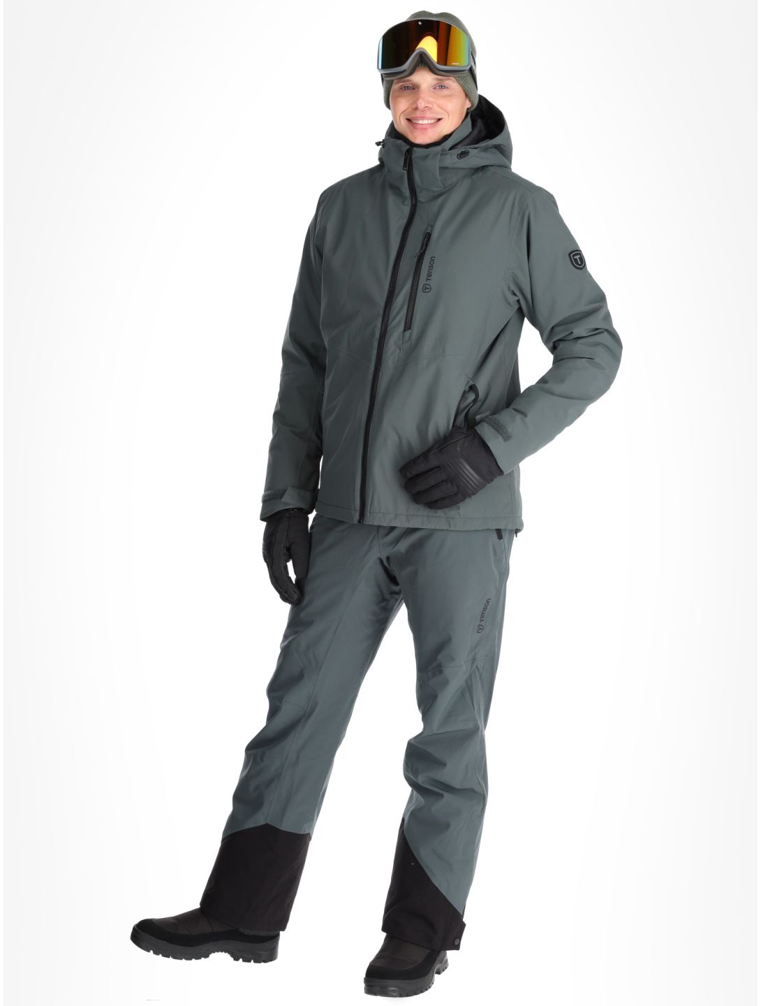 Tenson, Brendon Ski veste de ski hommes Grey Green gris 