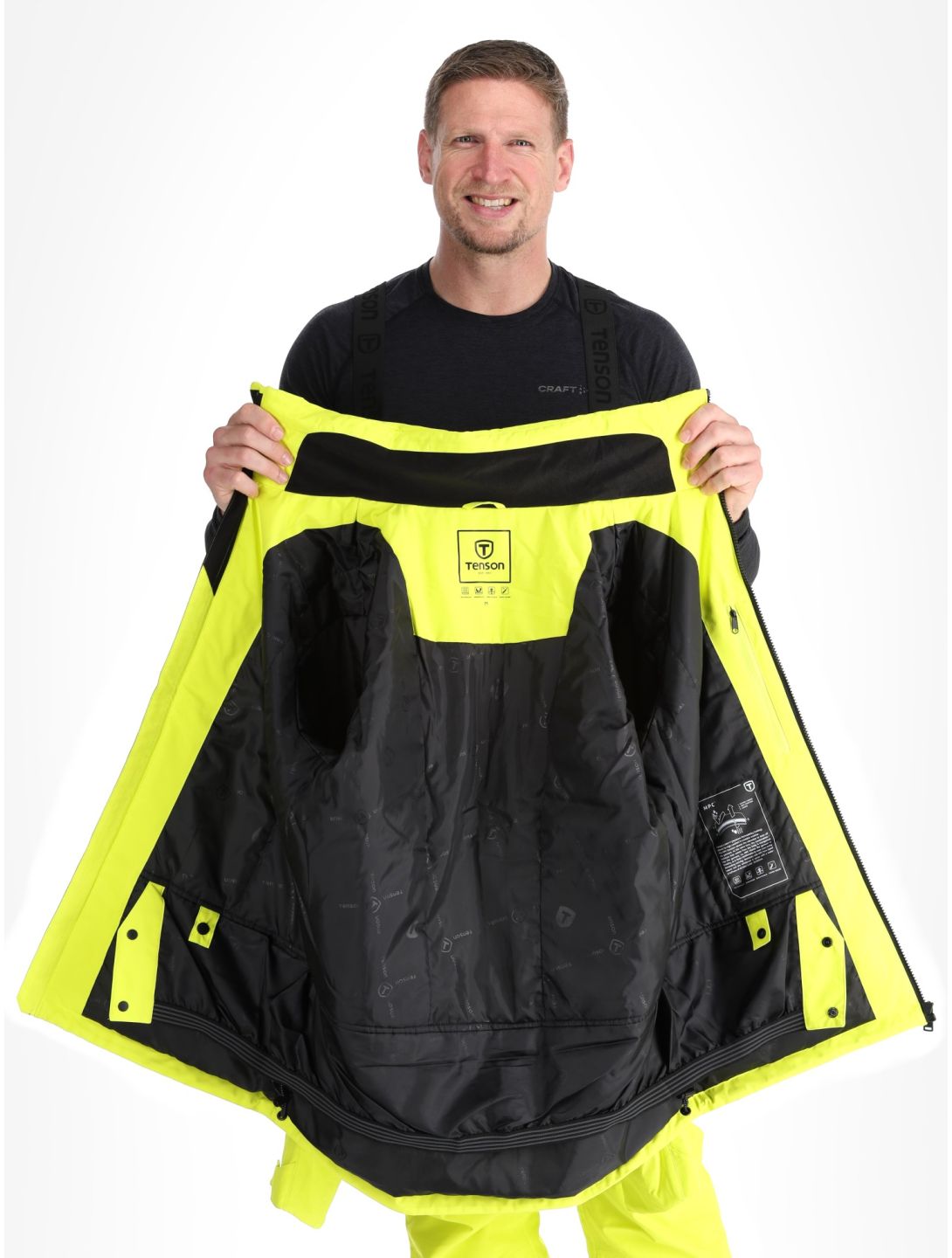 Tenson, Brendon Ski veste de ski hommes Light Yellow jaune 