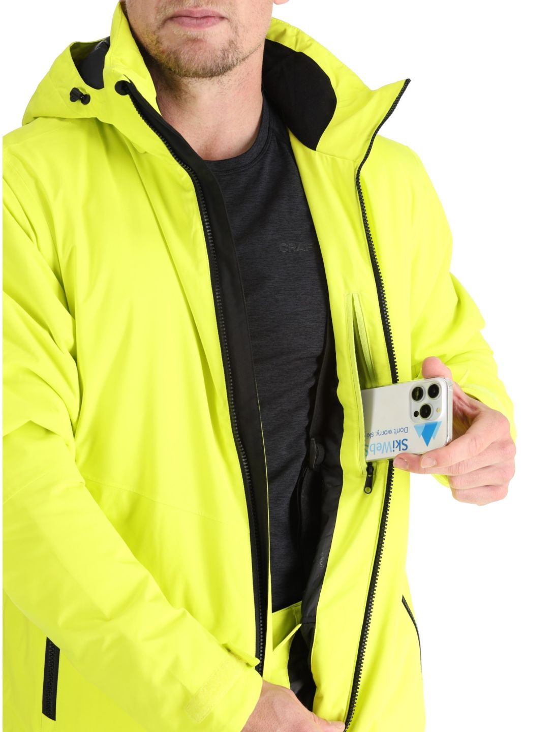 Tenson, Brendon Ski veste de ski hommes Light Yellow jaune 