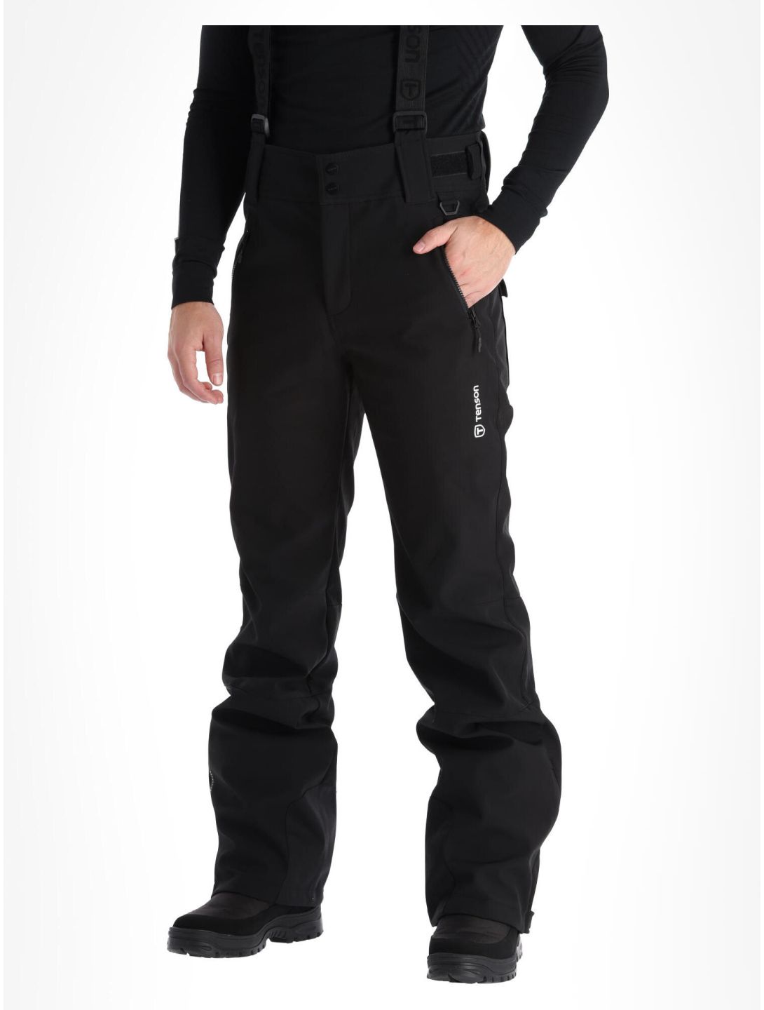 Tenson, Cygnus pantalon de ski en softshell hommes Black noir 