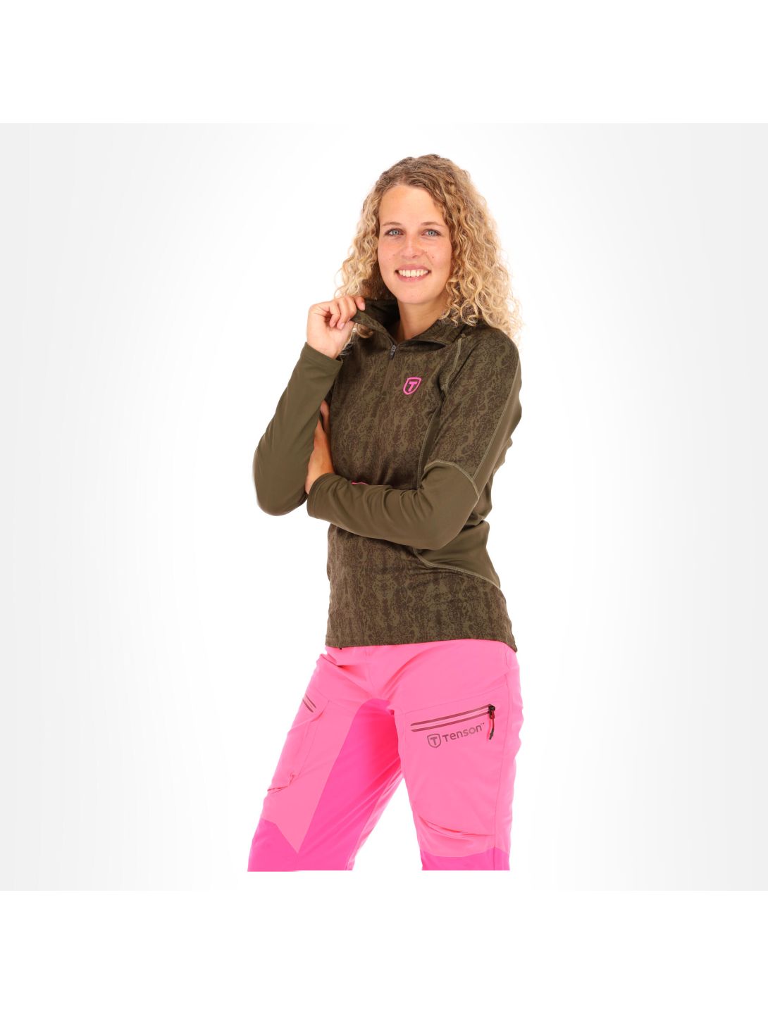 Tenson, Enya pull de ski femmes khaki vert 