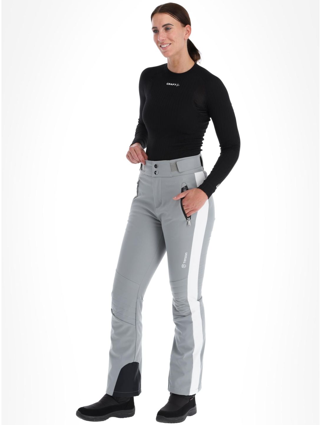 Tenson, Grace pantalon de ski en softshell femmes Grey gris 