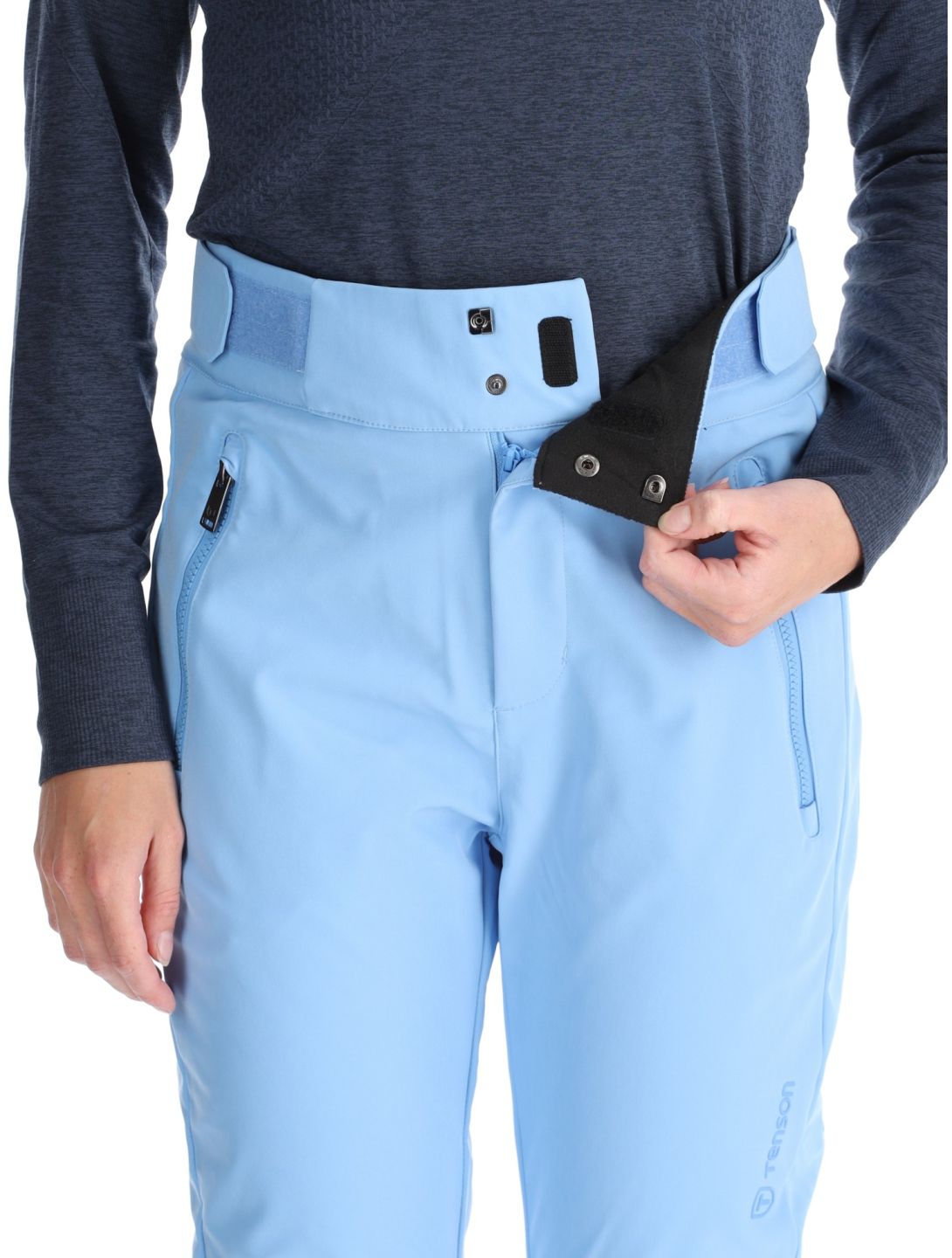 Tenson, Grace pantalon de ski en softshell femmes Light Blue bleu 