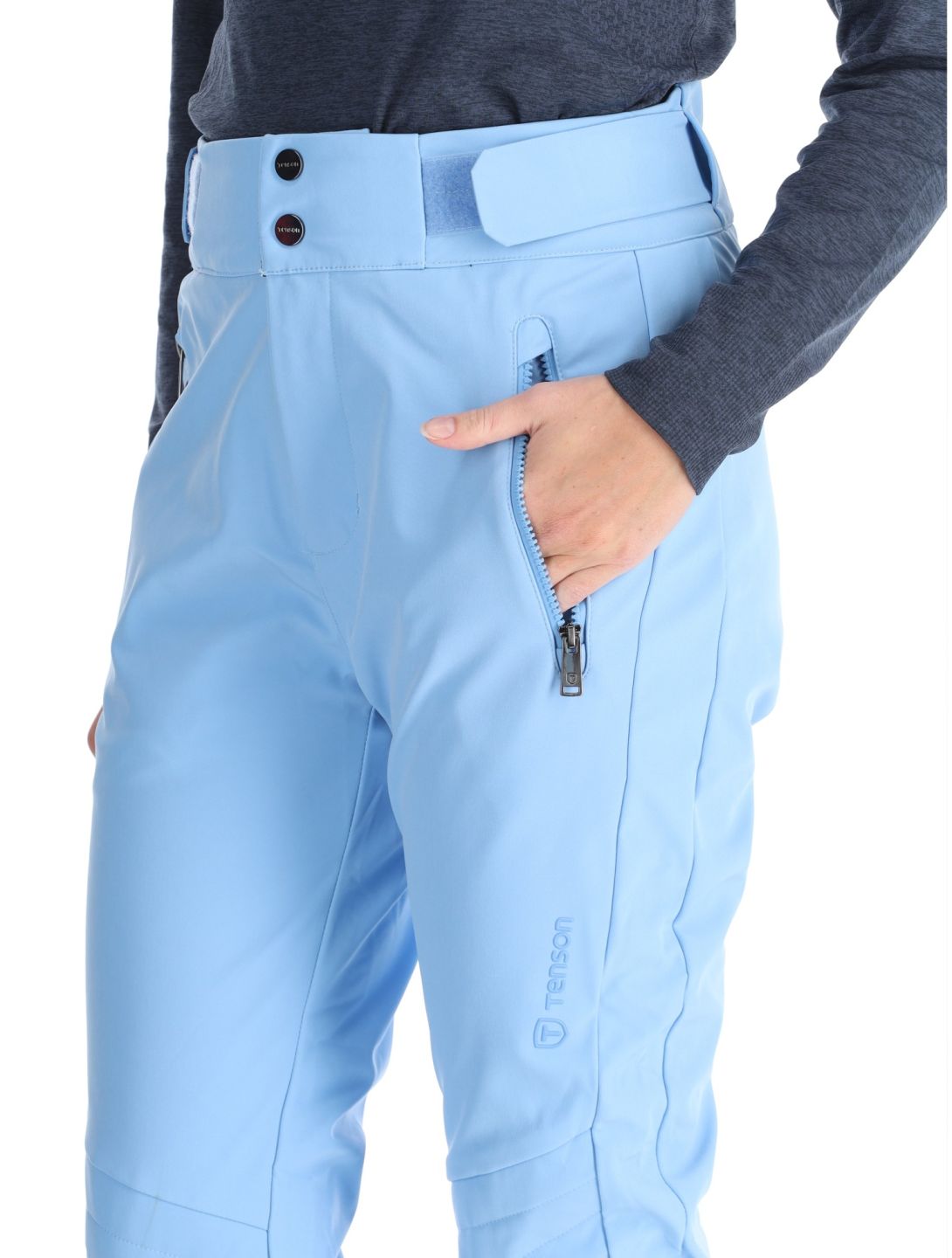 Tenson, Grace pantalon de ski en softshell femmes Light Blue bleu 